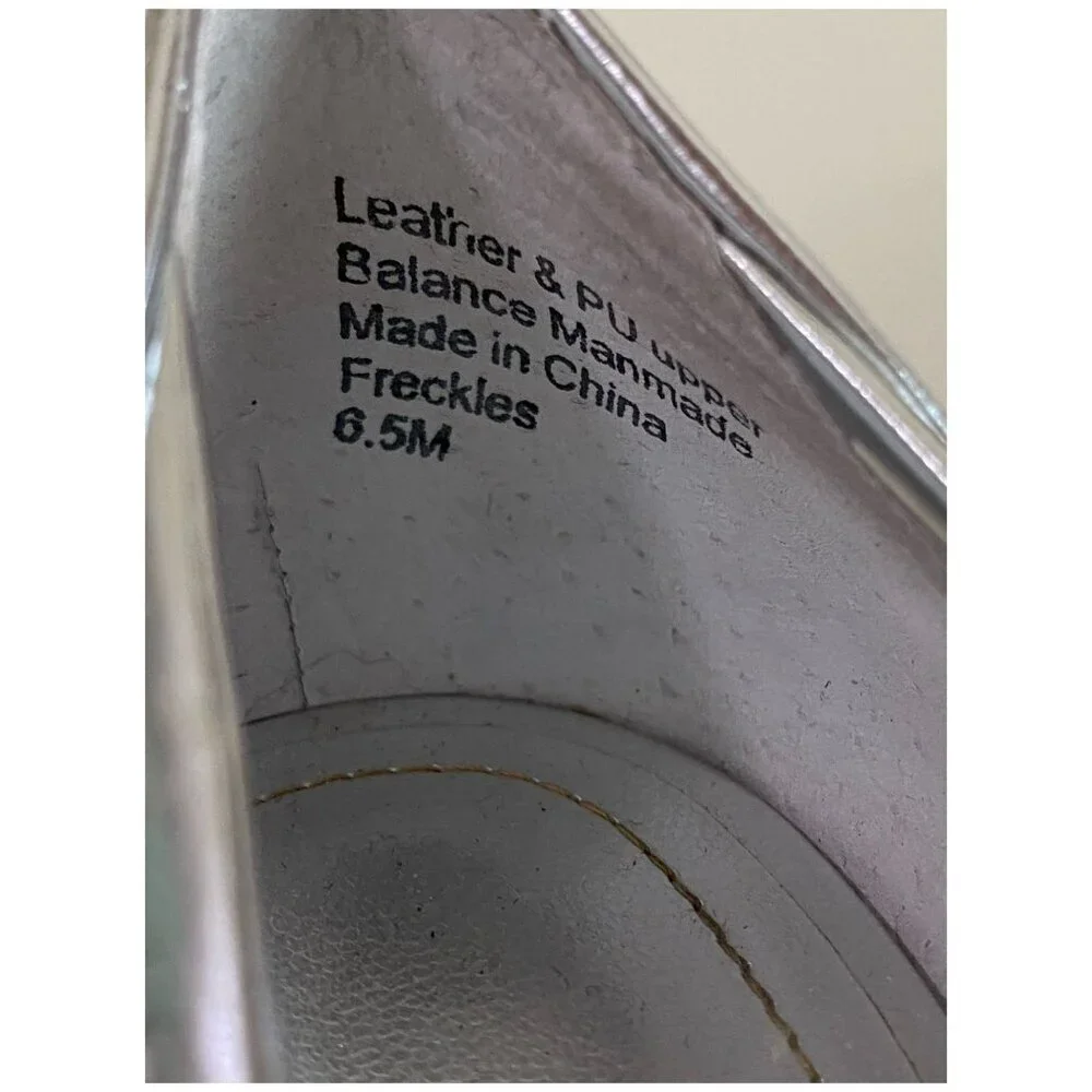 Style & Co. "Freckles" Peep Toe Metallic Heels Formal Special Occasion SZ 6.5 - Picture 8 of 12